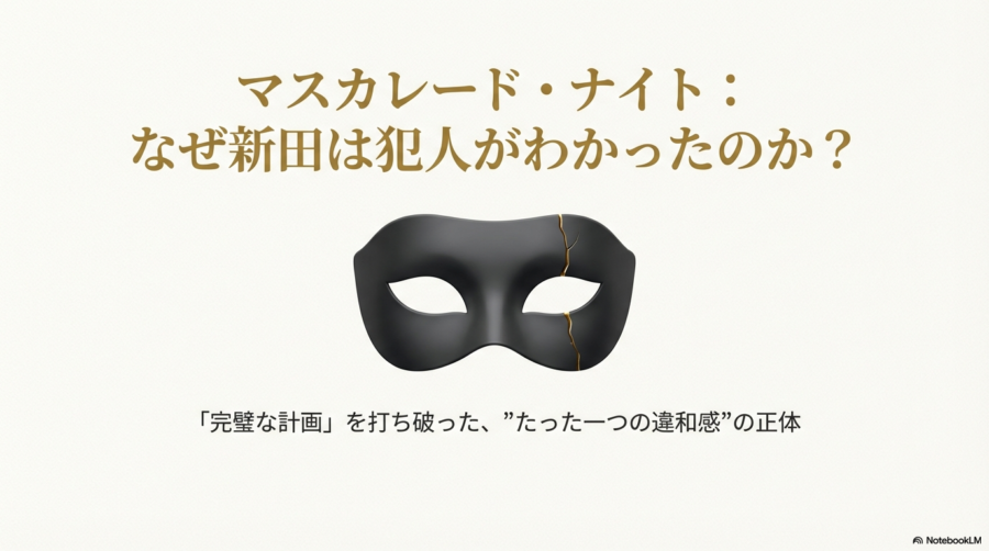 マスカレードナイトの犯人はなぜわかった？新田が見抜いた3つの伏線と決定打を徹底解説