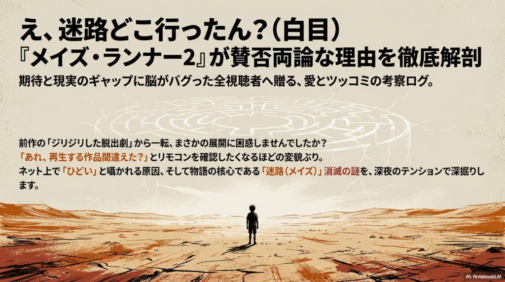 『メイズ・ランナー2』がひどいと言われる理由は？1作目との違いと結末の謎を徹底考察