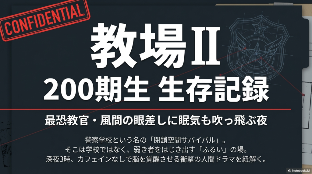教場2相関図｜伊佐木の子は誰？目黒蓮とのキスシーンや坂根の活躍・堂本の盗み理由を徹底解説！