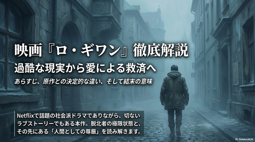 Netflix映画『ロ・ギワン』感想｜絶望のベルギーでソン・ジュンギが魅せた「生きる執着」に全俺が泣いた🌙☕ まだ起きてる？それとも、面白そうな作品を探してNetflixの海を彷徨ってる最中かな？(笑) 管理人のヨフカシです！今夜も安定の寝不足、カフェイン強めのコーヒーをお供にキーボードを叩いております。☕🎬 さて、今回語り倒すのは、Netflixで配信されるやいなや、私のタイムラインを「切なすぎる」「ジュンギ様…！」という悲鳴で埋め尽くした話題作、映画『ロ・ギワン』です。 あらすじをチラッと調べただけでも「脱北者の過酷なドラマ」なんてワードが出てくるから、ちょっと身構えちゃう人もいるかもしれないけど、これがもう……社会派なだけじゃなくて、胸が締め付けられるようなラブストーリーでもあるわけですよ。🥱✨ 「結局どうなるの？」「実話なの？」って気になって眠れない同志のために、ネタバレ全開、深夜テンション全開で深掘りしていきます！ 🌙 ヨフカシの視点：この作品、ここがズバ抜けてる！ まずは、私がこの作品を観て「うわ、これブログに書かなきゃ（使命感）」ってなったポイントを整理するね。 ロギワンのあらすじの核心と心揺さぶる結末の行方 → どん底からの逆転劇なのか、それとも悲劇なのか。最後まで目が離せなくて、気づいたら深夜3時でした。(白目) 映画版と原作小説『ロ・ギワンに会った』の意外な相違点 → これ、知ると知らないじゃ大違い！原作ファンもびっくりな「大胆アレンジ」が効いてるんだよね。 脱北者が直面する厳しい現実とマリとの救いある関係性 → 社会の冷たさと、マリの温かさのコントラストがエグい。情緒がジェットコースターなわけですよ。(汗) ロケ地や音楽など作品の世界観を深掘りする補足情報 → 映像美とエンドロールの余韻が凄すぎて、しばらく画面の前で固まってました。🎬✨ 🚨 ここからはネタバレあり！布団被って逃げて！ 🚨 まだ観てない人は、今すぐNetflixに飛んでから戻ってきてね。いい？警告したからね？(笑) 映画ロギワンのあらすじと過酷なベルギーでの生存劇 故郷を捨て、たった一人でベルギーのブリュッセルに降り立ったロ・ギワン。 彼を待っていたのは、バラ色の自由……ではなく、「言葉の壁」「空腹」「孤独」という地獄の三連発でした。 脱北者がベルギーで直面する厳しい難民申請の現実 中国での逃亡中にお母さんを亡くしたギワン。母が遺した「自分の名前で生きなさい」という言葉を胸に、ベルギーへ密入国するんだけど、これがもう見てて辛いのなんのって。 言葉も通じず、所持金も底を突き、ゴミを漁って駅のトイレで暖を取る……。 私なんてちょっとエアコンの効きが悪いだけで文句言ってるのに、ギワンの生命力ときたら！(涙) 画面越しにパンを差し入れたくなりましたよ、マジで。 ベルギーの難民認定プロセスも、想像以上にシビア。「なぜここに来たのか」を証明しなきゃいけないんだけど、国という後ろ盾がない人間がいかに無力か、突きつけられる感じ。社会の中で「透明人間」になっていく彼の姿は、現代社会の歪みそのものって気がして、深夜に考え込んじゃった。🥱🌙 【ヨフカシ注】 作中の手続きは映画的な演出も含まれてるから、実際の制度については当局の公式サイトとかをチェックしてね！でも、あの「見えない壁」の絶望感は、きっとリアルなんだろうな……。(確信) ソン・ジュンギが熱演する絶望と孤独を抱えた姿 見てください、あのソン・ジュンギ様を！ いつものキラキラした貴公子スマイルは完全封印。顔は泥だらけ、体はガリガリ。でも、その「眼光」だけはギラついてるの。✨👀 特に公衆トイレの床で横たわるシーンや、職場で不当な扱いを受けてもジッと耐える姿……。「人間の尊厳って何だろう？」って、ジュンギ様の演技からビシビシ伝わってくるわけですよ。彼が演じることで、ギワンというキャラに圧倒的なリアリティと「守ってあげたい感」が同居しちゃってて、もう最高。(笑) チェ・ソンウン演じるマリとの運命的な出会いと救済 そんなボロボロのギワンの前に現れたのが、元射撃選手のマリ。 出会いは最悪！ギワンの大事な財布を盗むっていう泥棒猫スタートですからね(笑)。でも、彼女もまた母の死に責任を感じて、自暴自棄になってた。 「泥を這ってでも生きようとする男」と「死に場所を探している女」。 この対照的な二人が、寄り添い合う過程がもうエモーショナルすぎて……！チェ・ソンウンさんの、ガラス細工みたいな危うい美しさが、泥臭い物語に一筋の光を差し込んでる感じ。二人のケミストリー、控えめに言って優勝です。🏆✨ ネタバレ注意！結末で明かされる自由への新たな一歩 クライマックス、ギワンの難民申請と、マリを狙う危険な影が交錯して、もう心臓バクバク。 結果として、ギワンは周囲の助けもあって、自分の居場所を勝ち取ります。 この映画の本当の「勝ち」は、難民認定をもらったことじゃないと思う。 「誰に強制されるでもなく、自分の意志で、誰とどこで生きるかを選んだこと」。 これこそが、真の自由なんだなって。ラストシーンの二人の表情、あれはもう全人類に見てほしい！(号泣) 小説と映画の比較で深まるロギワンのあらすじ解説 「これって実話なの？」って思う人も多いよね。 実はこれ、チョ・ヘジンさんの小説『ロ・ギワンに会った』が原作のフィクションなんです。でも、脱北者が第三国で経験する苦難は、多くの当事者の証言に基づいているから、あながち作り話とも言い切れない重みがあるんだよね。 原作小説『ロ・ギワンに会った』との決定的な違い これ、読んだらびっくりするよ！ 原作は、ある放送作家の「私」が、ギワンの足跡を辿るというミステリー仕立てのメタ視点。映画がギワン本人の主観で進むドラマチックな構成なら、原作はもっと静かで哲学的。「見知らぬ誰かの痛みに、私たちはどこまで寄り添える？」っていう重い問いを投げかけてくる感じ。 さらに衝撃なのが……ヒロインのマリ、原作には出てきません！(白目) えっ、あの情熱的なラブストーリーは！？ってなるよね(笑)。マリは映画をドラマチックにするために作られたキャラなんだけど、彼女がいるおかげで、映画はエンタメとして昇華されたんだなーって納得。 恋愛要素の賛否両論？ヨフカシの見解は… SNSでは「恋愛要素いらなくない？」なんて声もチラホラあるみたい。 肯定派：愛が救いになる姿に感動！ジュンギ様の涙に溺れた！ 否定派：脱北者の現実という重いテーマが、ラブストーリーで薄まっちゃった気がする…。 うーん、わかる。わかるけど！ 私は、ギワンが人間らしい笑顔を取り戻すには、マリという「守るべき存在」が必要だったと思うんだよね。皆さんはどっち派かな？☕🌙 撮影場所はハンガリー！映像のこだわりが凄い 劇中はベルギー設定だけど、ロケ地の多くはハンガリーのブダペストなんだって！ あのヨーロッパ特有の冷たくて、どんよりした空気感。石造りの街並みがギワンの孤独を際立たせてて、美術スタッフさんいい仕事しすぎ。(確信) エンドロールで流れる音楽も、余韻が凄かったよね。 あの静かなメロディを聴きながら、「ギワン、本当にお疲れ様…」って親戚のおじさんみたいな気持ちで画面を見つめてました。(笑) 【ヨフカシの深夜の豆知識】💡🎬 ここでちょっとした裏話を。主演のソン・ジュンギさん、実はこの役のオファーを一度断ってるんだって！ 理由は「当時はロ・ギワンの感情に100％共感できなかったから」。でも、数年経って再びオファーが来たとき、「今なら彼の気持ちがわかる」と快諾したらしいよ。 あの魂を削るような演技は、ジュンギさんの俳優としての成熟があったからこそ生まれたものなんだね。……エモすぎない？(感涙) まとめ：おすすめ度 ★★★★★ 映画『ロ・ギワン』、社会派ドラマとしても、切ない愛の物語としても、間違いなく傑作です。 あらすじを知ってから観ると、ギワンの小さな表情の変化一つひとつに、もっと深く共感できるはず。 さて、時刻はもうすぐ4時。 コーヒーも空っぽになっちゃったし、ギワンの余韻に浸りながら……さて、もう一本別の作品でも観ちゃおうかな？(笑) 皆さんも、素敵なネトフリライフを！🌙🎬 【重要】本記事はヨフカシの個人的な感想と作品紹介です。実際の難民支援や法的手続き、楽曲の最新情報などは、必ず公式の発表やNetflixのクレジットを確認してね！